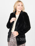 Agnes & Dora™ Blazer Black - Stretch Velvet