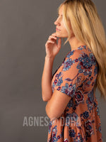 Agnes & Dora™ Muse Top Blush/Chambray Floral