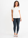 Agnes & Dora™ Relaxed Ruffle Tee Ivory