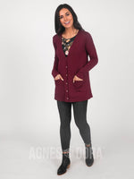 Agnes & Dora™ Favorite Cardigan Burgundy