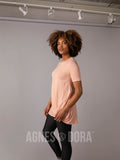 Agnes & Dora™ Side Knot Tunic Half Sleeve Canyon Rose