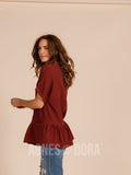 Agnes & Dora™ Hidden Pocket Tunic Barn Red