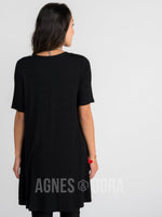 Agnes & Dora™ Limitless Button Tunic Black