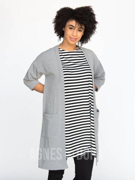 Agnes & Dora™ Forever Cardi Heather Gray French Terry