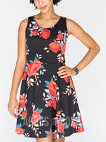 Agnes & Dora™ Fit & Flare Dress Blushing Blooms Black