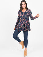 Agnes & Dora™ Muse Top Long Sleeve Navy 4 Floral