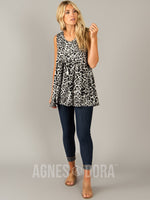 Agnes & Dora™ Muse Tank Grey Leopard