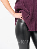 Agnes & Dora™ Leggings Pleather Black