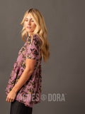 Agnes & Dora™ Muse Top Mauve/Gold Floral