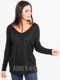 Agnes & Dora™ Urban Pullover Double V-Neck Black