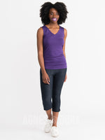 Agnes & Dora™ Fitted Tank V-Neck Violet