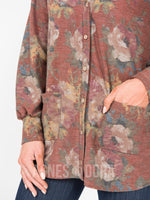 Agnes & Dora™ Blouson Essential Cardigan Rust Floral