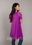 Agnes & Dora™ Lace Raglan Dress Amethyst