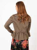 Agnes & Dora™ Peplum Jacket Olive