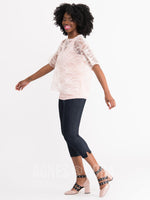 Agnes & Dora™ Mesh Tee Rosy Light Lace