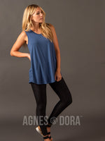 Agnes & Dora™ Essential Tank Double V-Neck Modern Navy