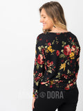 Agnes & Dora™ Urban Pullover Black/Red Floral