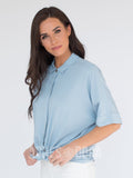 Agnes & Dora™ Button Down Pockets Pearl Blue