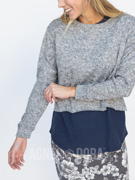 Agnes & Dora™ Pullover Heather Grey