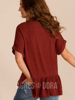 Agnes & Dora™ Hidden Pocket Tunic Barn Red