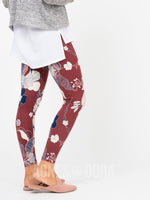 Agnes & Dora™ Leggings Vintage Botanical Black Cherry