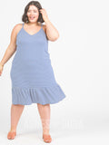 Agnes & Dora™ Slip Dress Deep Blue Stripe