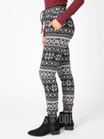 Agnes & Dora™ Everyday Jogger Alpine Fairisle - Black