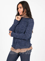 Agnes & Dora™ Cross Over Sweater Navy