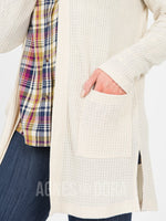 Agnes & Dora™ Hooded Cardi Ivory