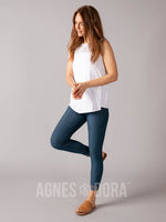 Agnes & Dora™ Eyelet Essential Tank White