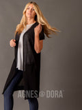 Agnes & Dora™ Sheer Duster Black