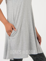 Agnes & Dora™ Keyhole Tunic Heather Gray