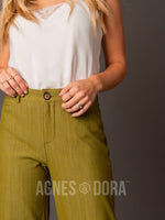 Agnes & Dora™ Wide Leg Crop Pant Olive