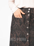 Agnes & Dora™ Snap Front Skirt Snake Skin