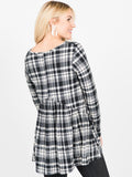 Agnes & Dora™ Muse Top Long Sleeve Black 1 Plaid