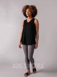 Agnes & Dora™ Essential Tank V-Neck in Black