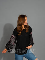 Agnes & Dora™ Chelsea Top Black with Black Boho