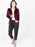 Agnes & Dora™ Blazer Oxblood - Stretch Velvet