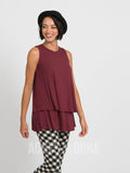 Agnes & Dora™ Tiered Tunic Black Cherry