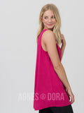 Agnes & Dora™ Essential Tank V-Neck Raspberry