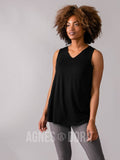 Agnes & Dora™ Essential Tank V-Neck in Black