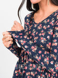 Agnes & Dora™ Muse Top Long Sleeve Navy 4 Floral