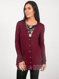 Agnes & Dora™ Favorite Cardigan Burgundy