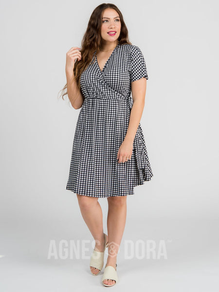 Agnes & Dora™ Signature Wrap Dress Gingham Girl