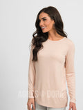 Agnes & Dora™ Fitted Tee Long Sleeve Heather Rose Gold