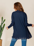 Agnes & Dora™ Open Front Thumbhole Cardi Navy