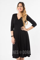 Agnes & Dora™ Essential Midi Dress Black