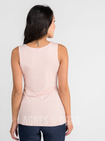 Agnes & Dora™ Fitted Tank V-Neck Rose Gold