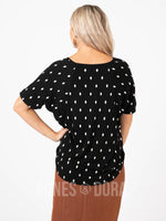 Agnes & Dora™ Love Top Diamond Dots - Vintage Black