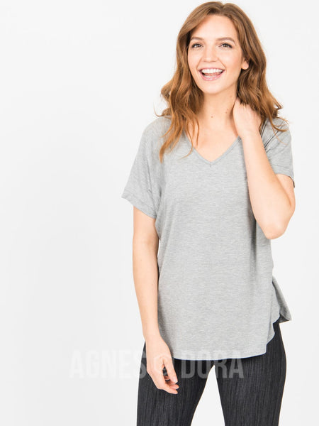 Agnes & Dora™ Love Top Heather Grey